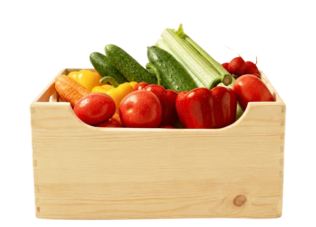 Skrzynka świeżych warzyw