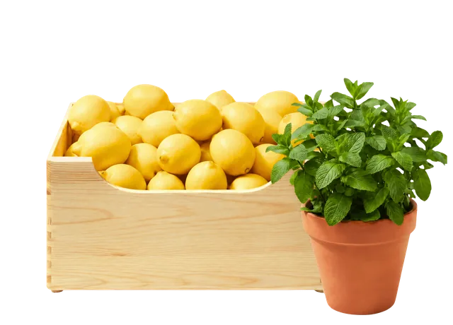 Mały zestaw do lemoniady: cytryny i mięta